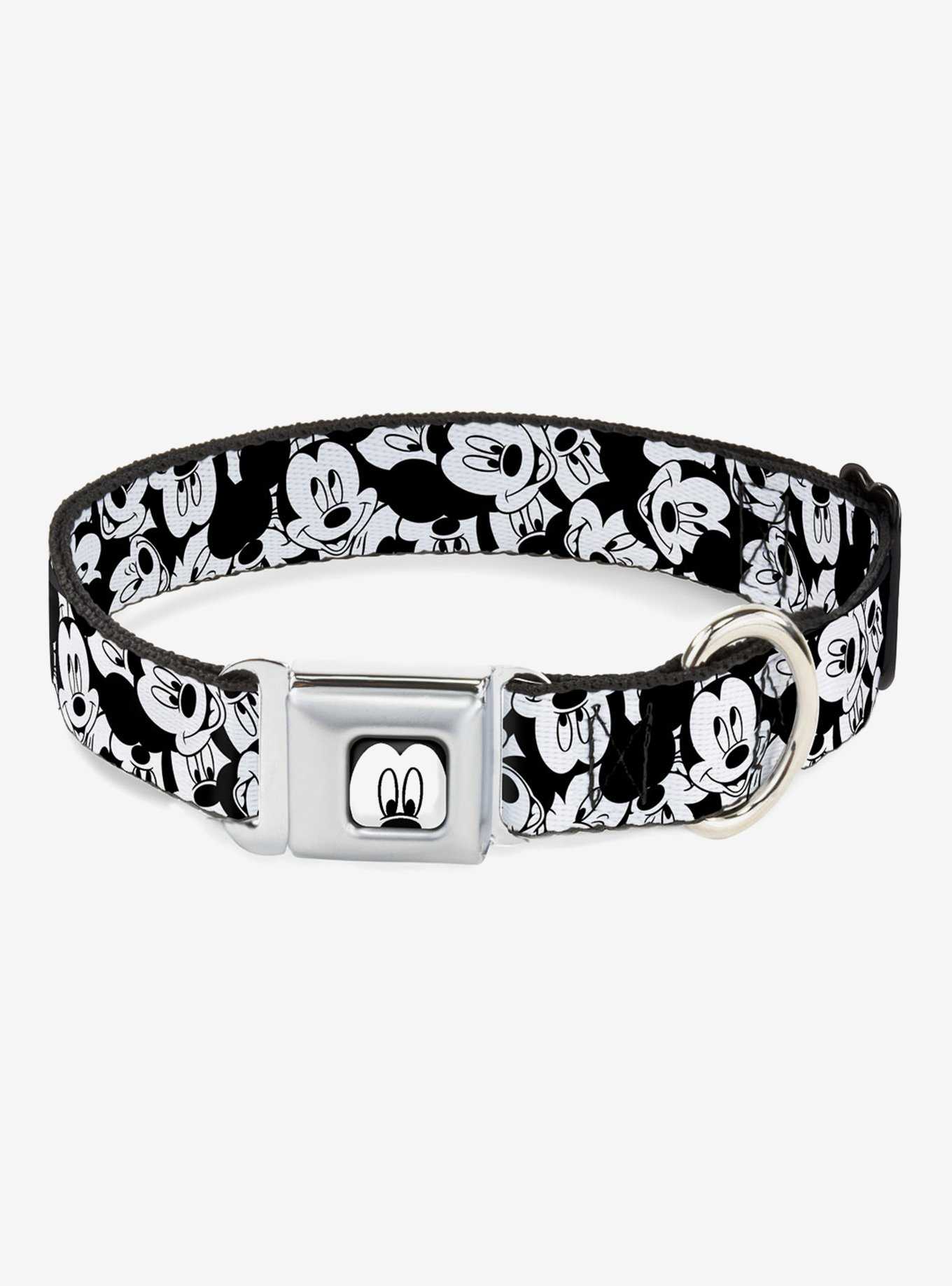 Disney Mickey Mouse Expressions Stacked Seatbelt Buckle Dog Collar, , hi-res