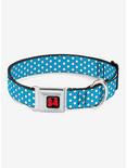 Disney Minnie Mouse Dots Seatbelt Buckle Dog Collar, BLUE, hi-res