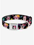 Disney Minnie Mouse Expressions Seatbelt Buckle Dog Collar, BLACK, hi-res