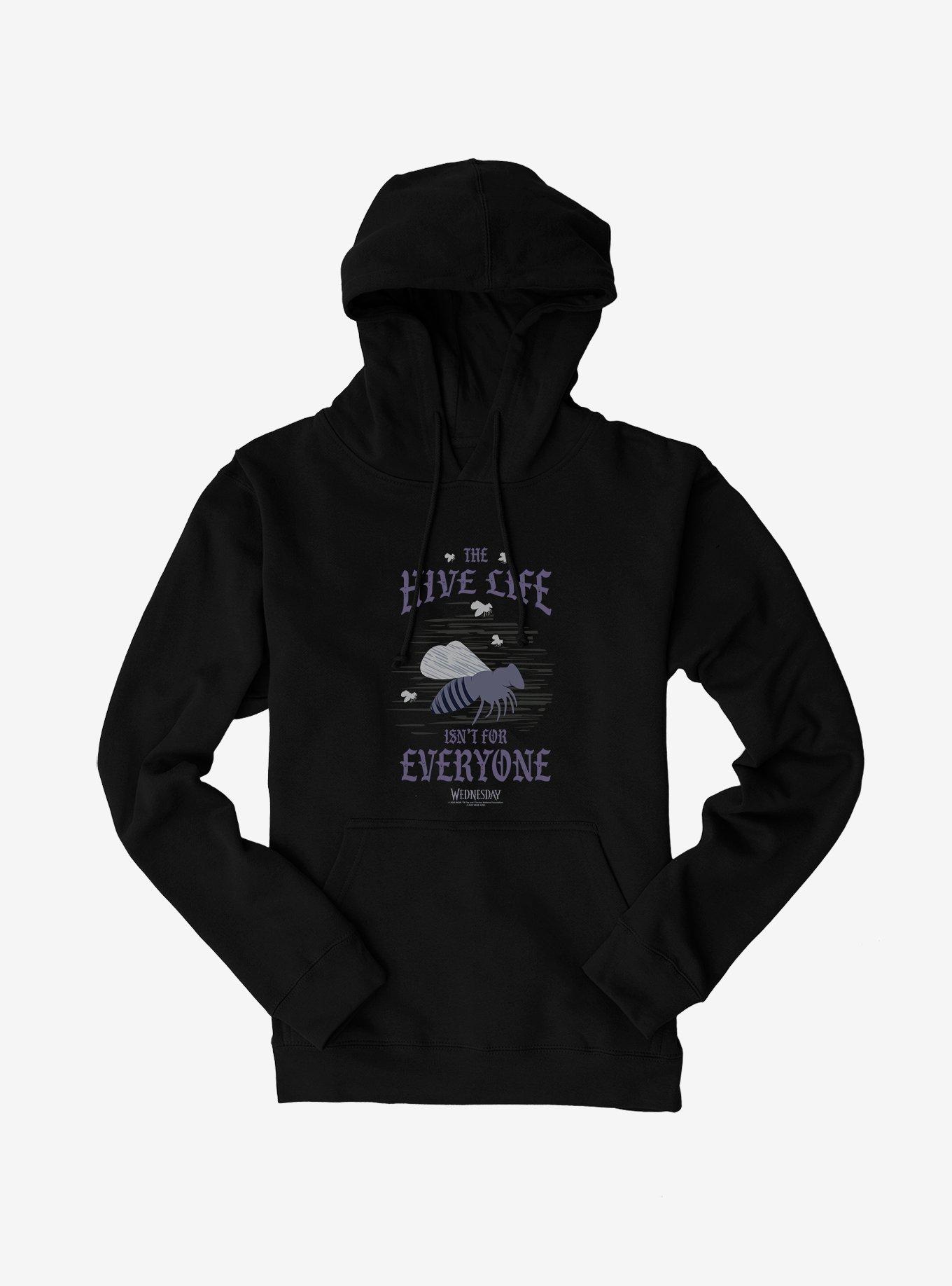 Wednesday The Hive Life Isn't For Everyone Hoodie, BLACK, hi-res