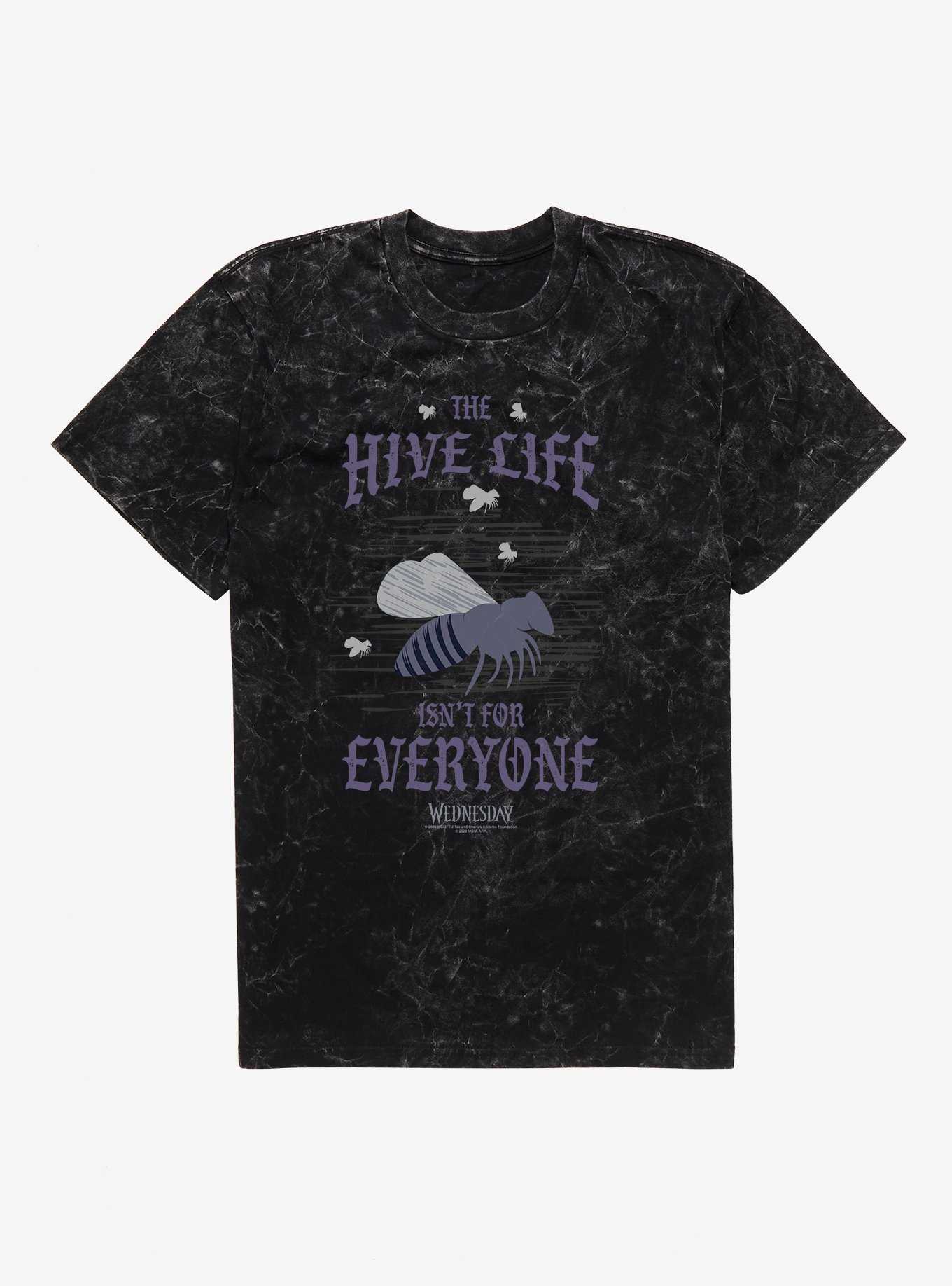 Wednesday The Hive Life Isn't For Everyone Mineral Wash T-Shirt, , hi-res