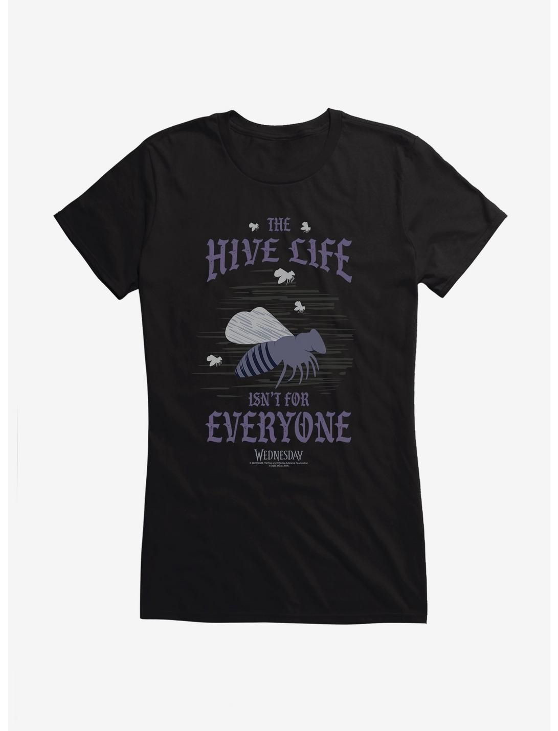 Wednesday The Hive Life Isn't For Everyone Girls T-Shirt, BLACK, hi-res