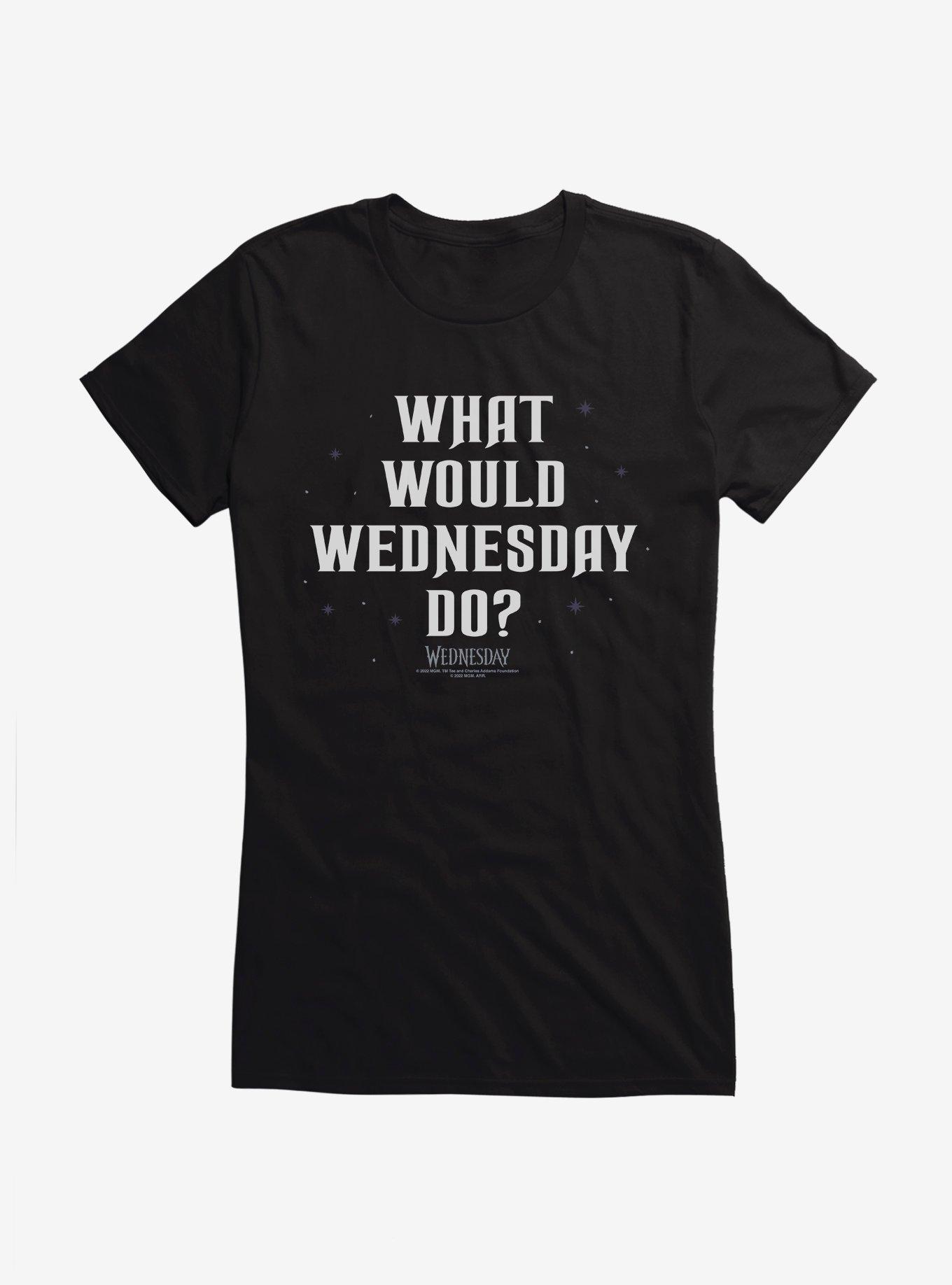 Wednesday What Would Wednesday Do? Girls T-Shirt, BLACK, hi-res