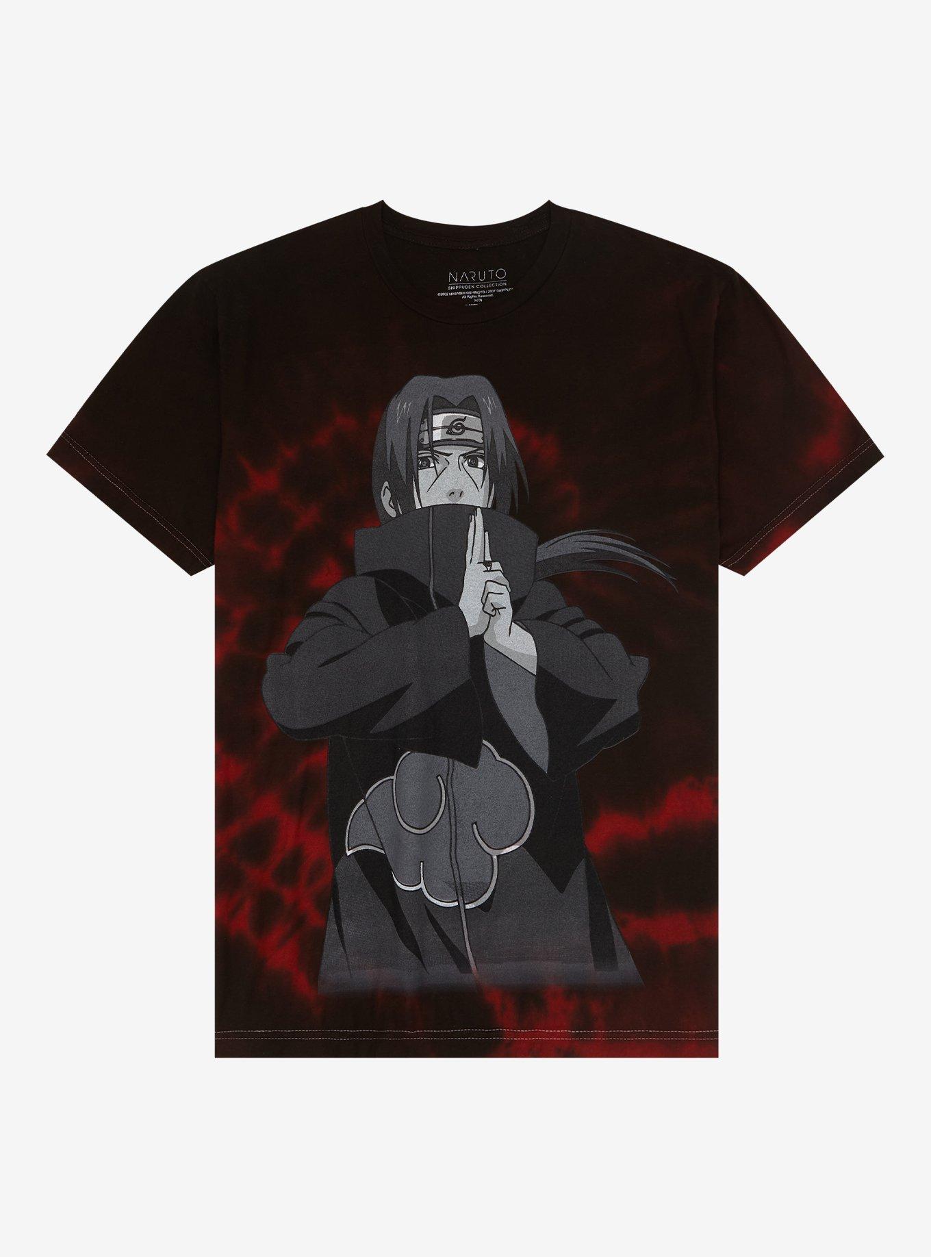 Naruto Shippuden Itachi Double-Sided Red Tie-Dye T-Shirt | Hot Topic