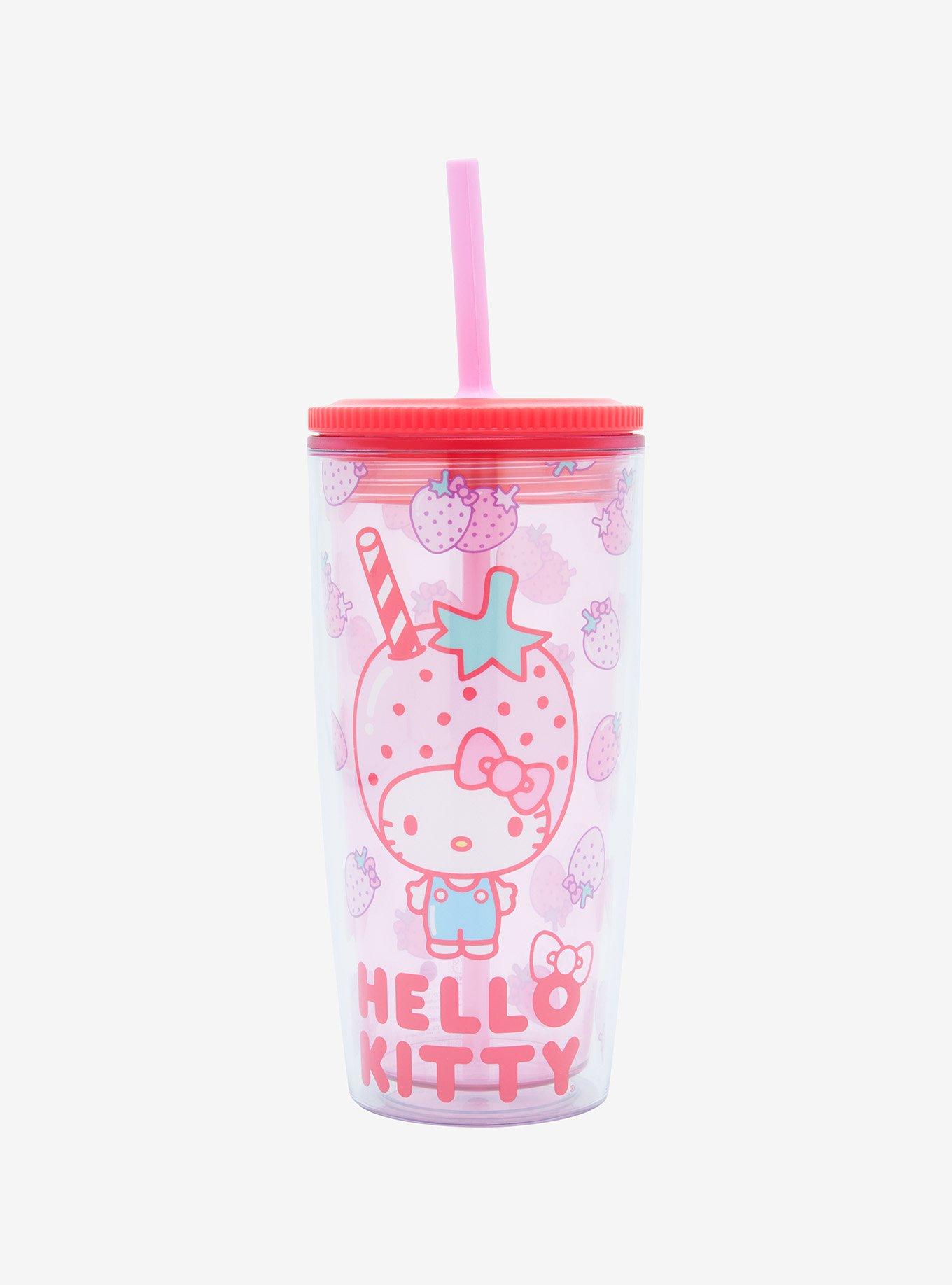 Hello Kitty Strawberries Acrylic Travel Cup, , hi-res