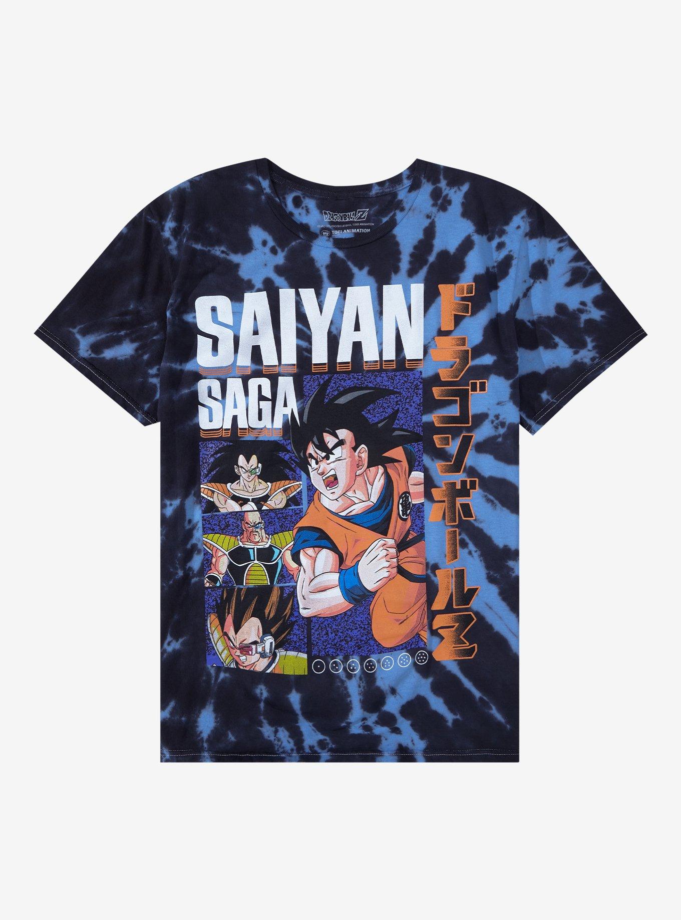 Dragon Ball Z Saiyan Saga Tie Dye T Shirt