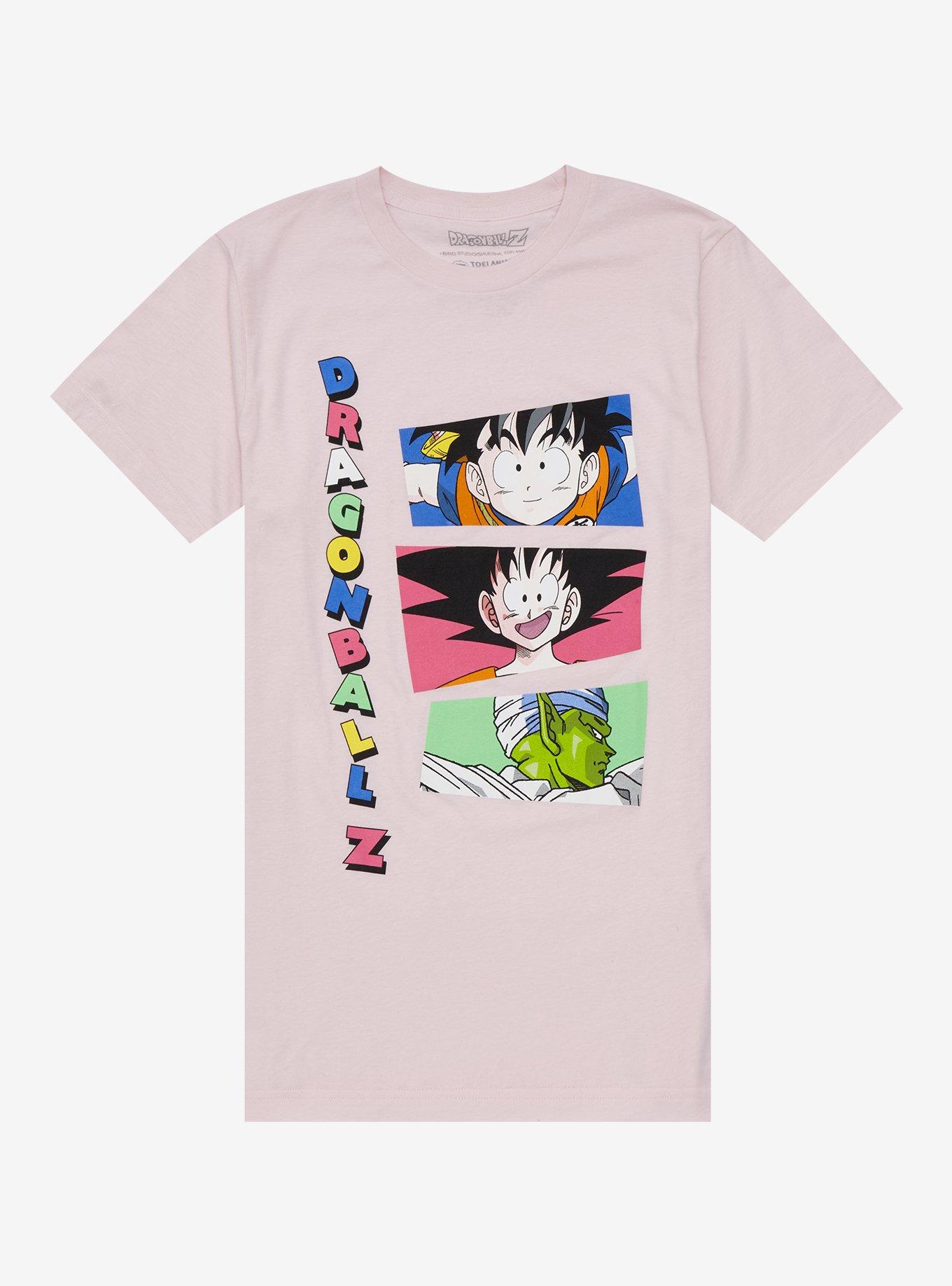 Dragon Ball Z Trio Pink Panel T-Shirt, CREAM, hi-res