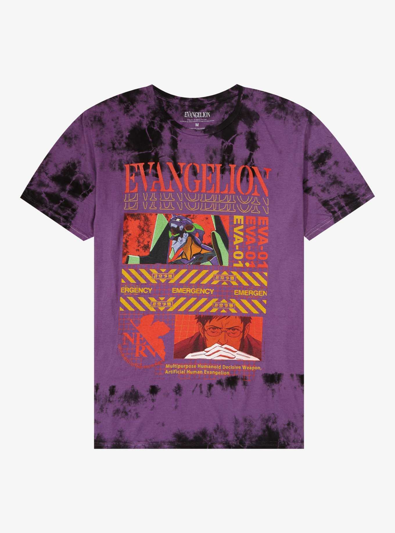 Neon Genesis Evangelion Eva-01 Gendo Tie-Dye T-Shirt, , hi-res