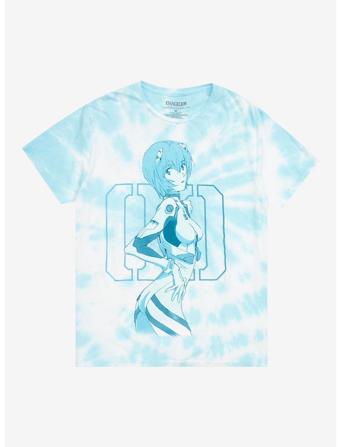 Neon Genesis Evangelion Rei Spiral Tie-Dye T-Shirt, MULTI, hi-res