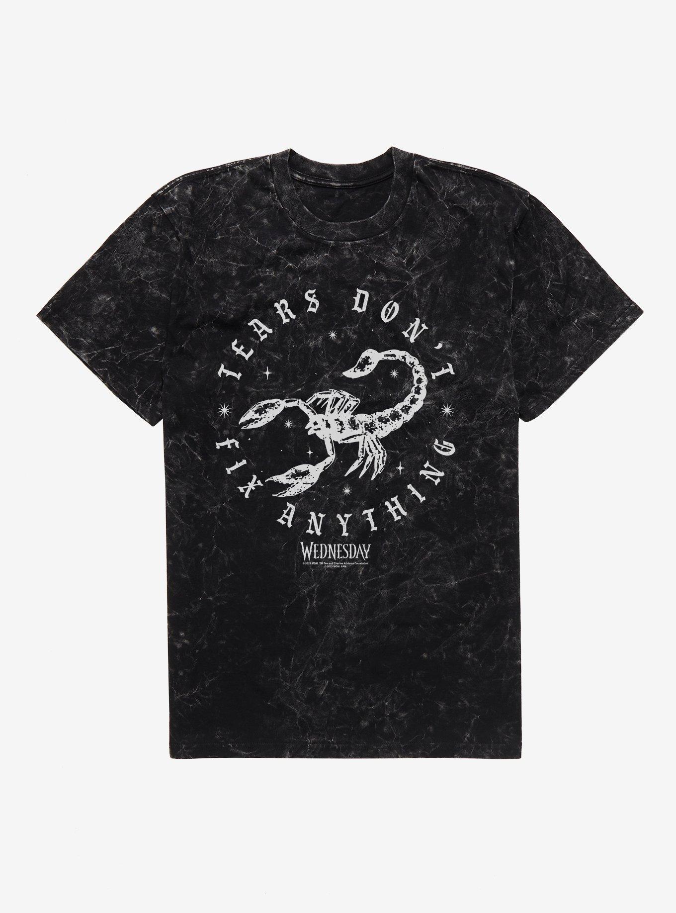 Wednesday Tears Don't Fix Anything Mineral Wash T-Shirt, , hi-res