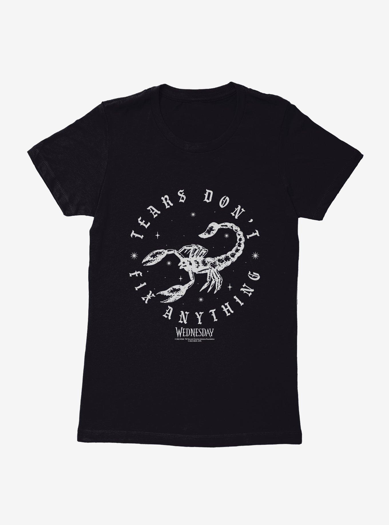 Wednesday Tears Don't Fix Anything Womens T-Shirt, , hi-res