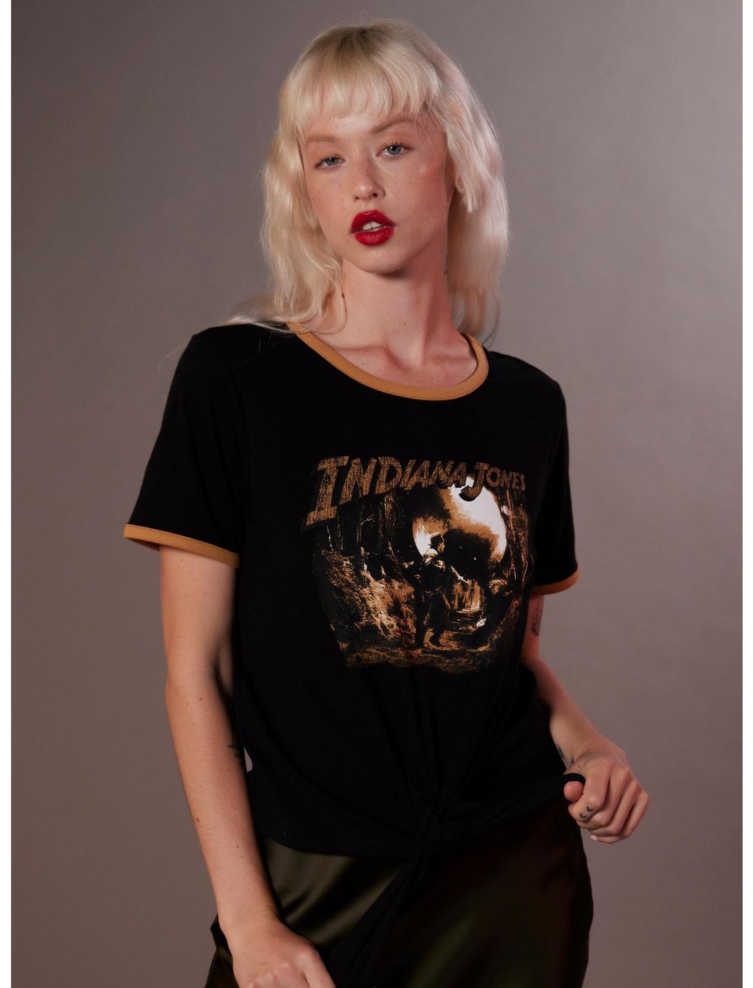 Her Universe Indiana Jones Cave Scene Girls Tie-Front T-Shirt, MULTI, hi-res