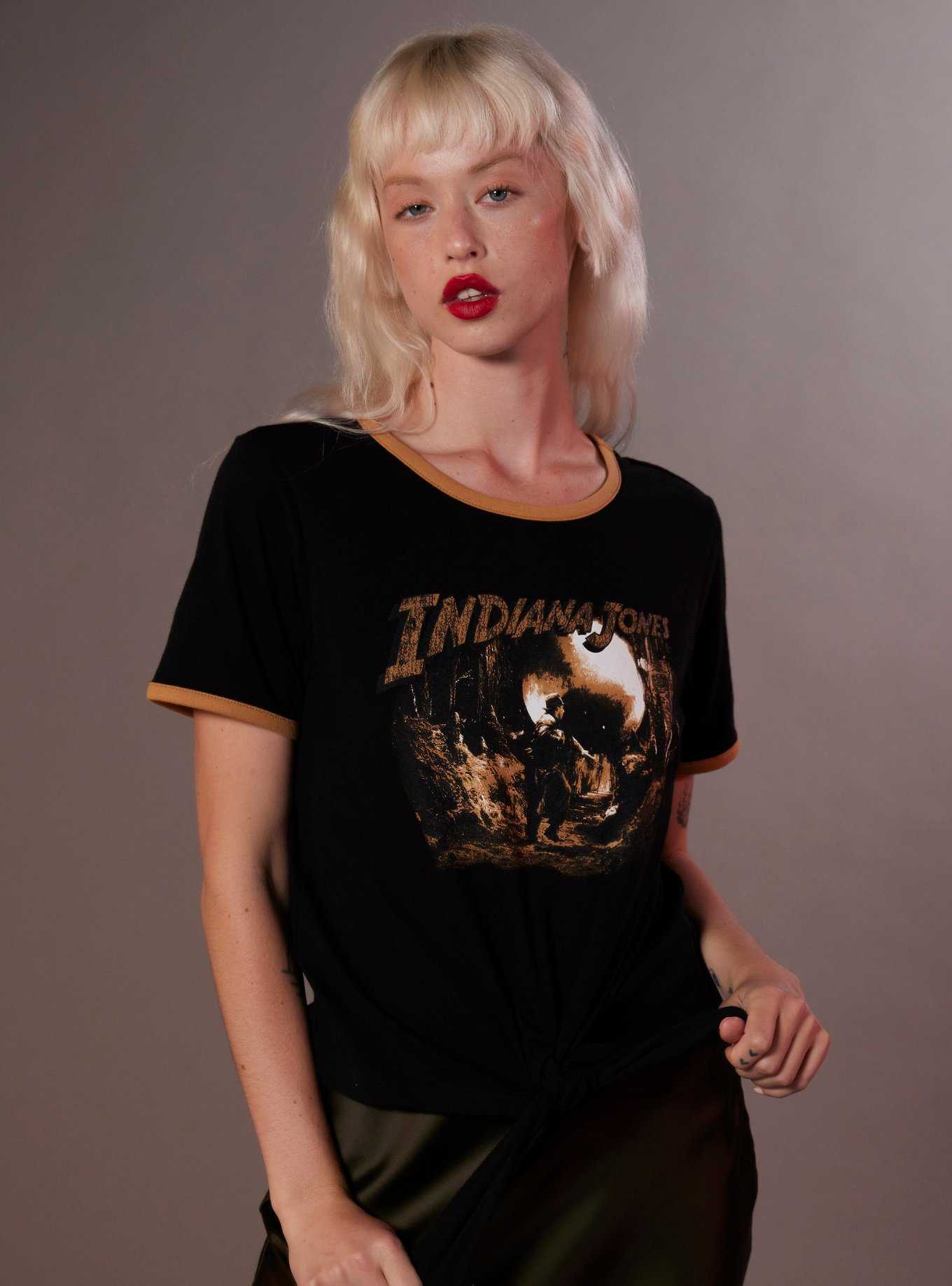 Her Universe Indiana Jones Cave Scene Girls Tie-Front T-Shirt, , hi-res