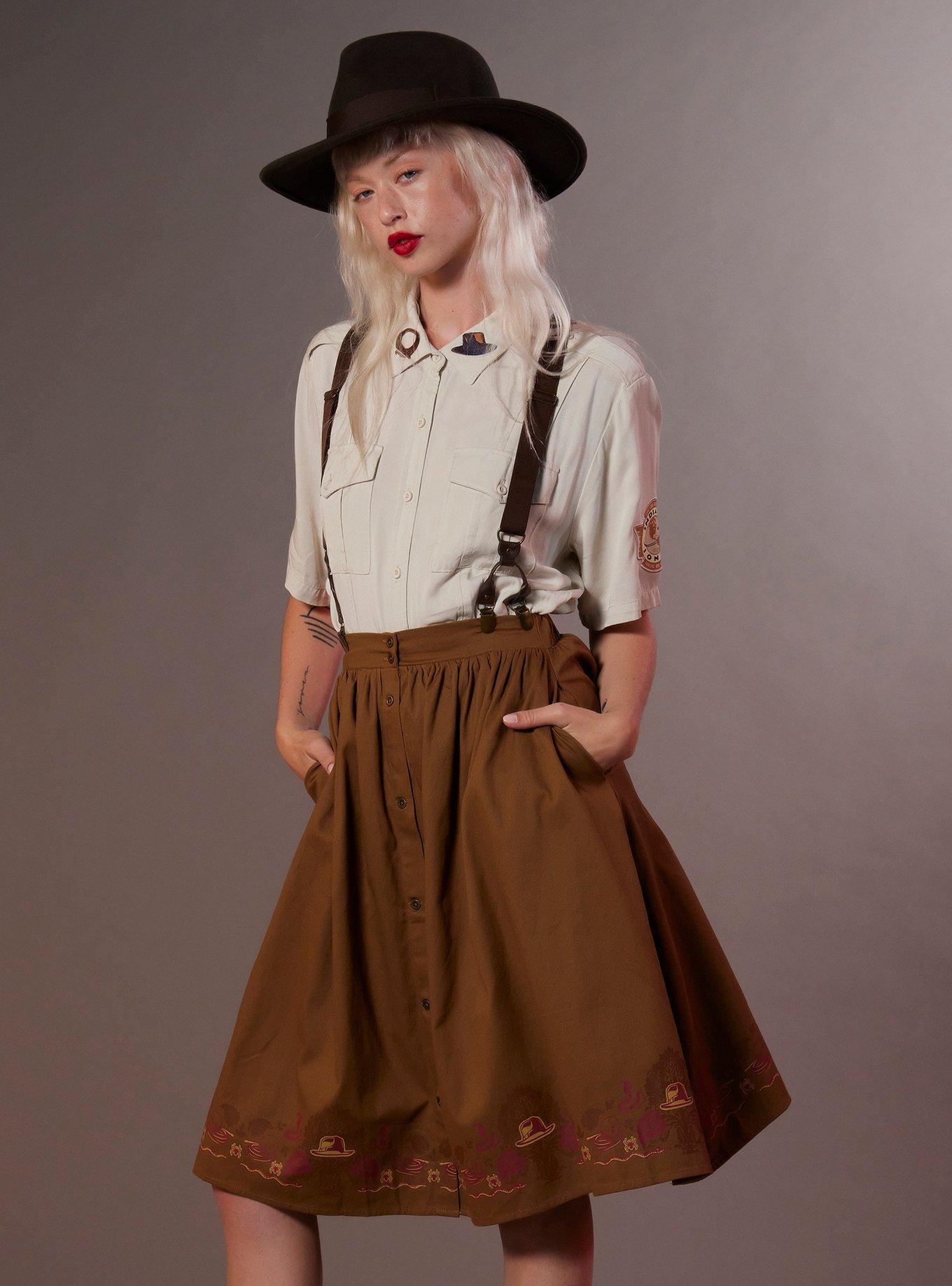 Her Universe Indiana Jones Icons Suspender Retro Skirt | Hot Topic