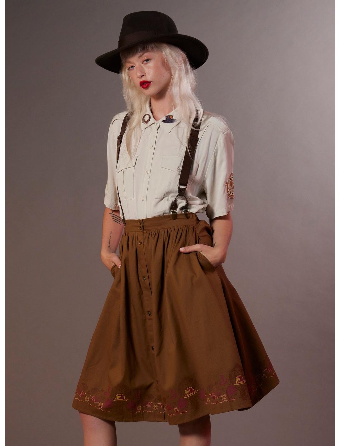 Her Universe Indiana Jones Icons Suspender Retro Skirt, BLACK, hi-res