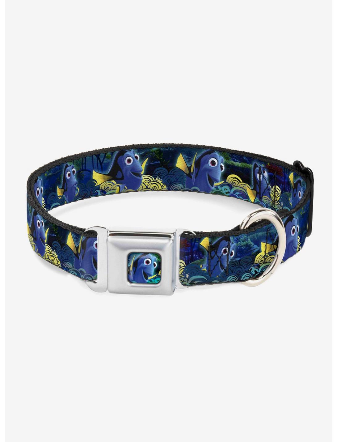 Disney Pixar Finding Nemo Dory Poses Seatbelt Buckle Dog Collar, BLUE, hi-res