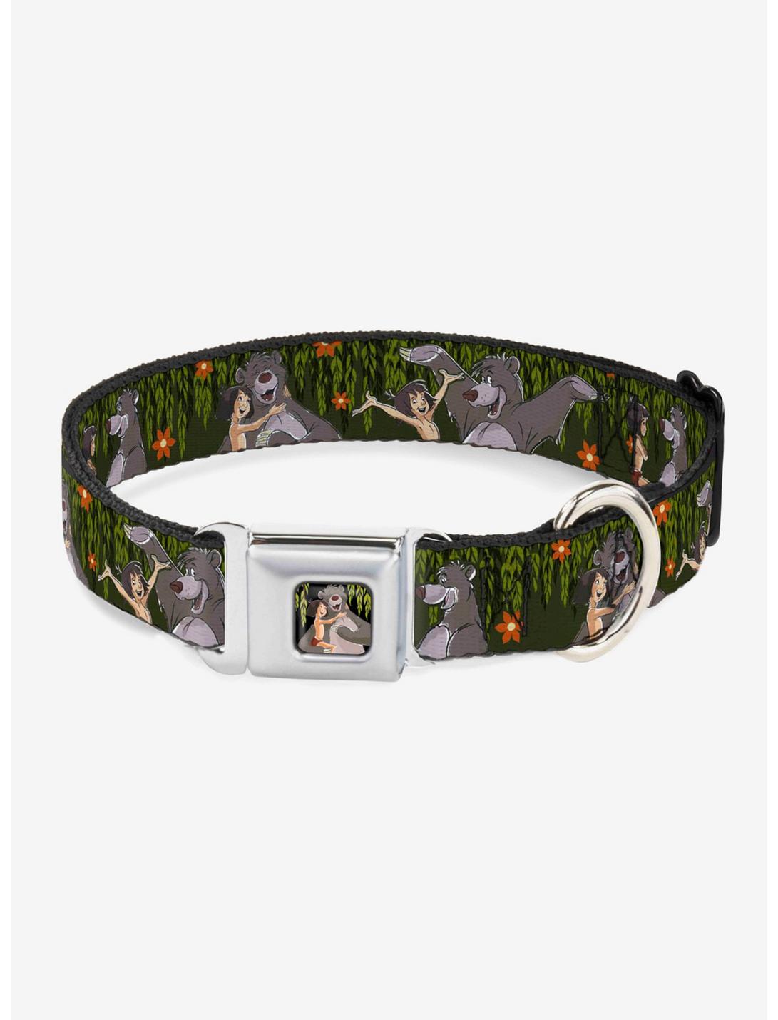 Disney The Jungle Book Mowgli Baloo Seatbelt Buckle Pet Collar, GREEN, hi-res
