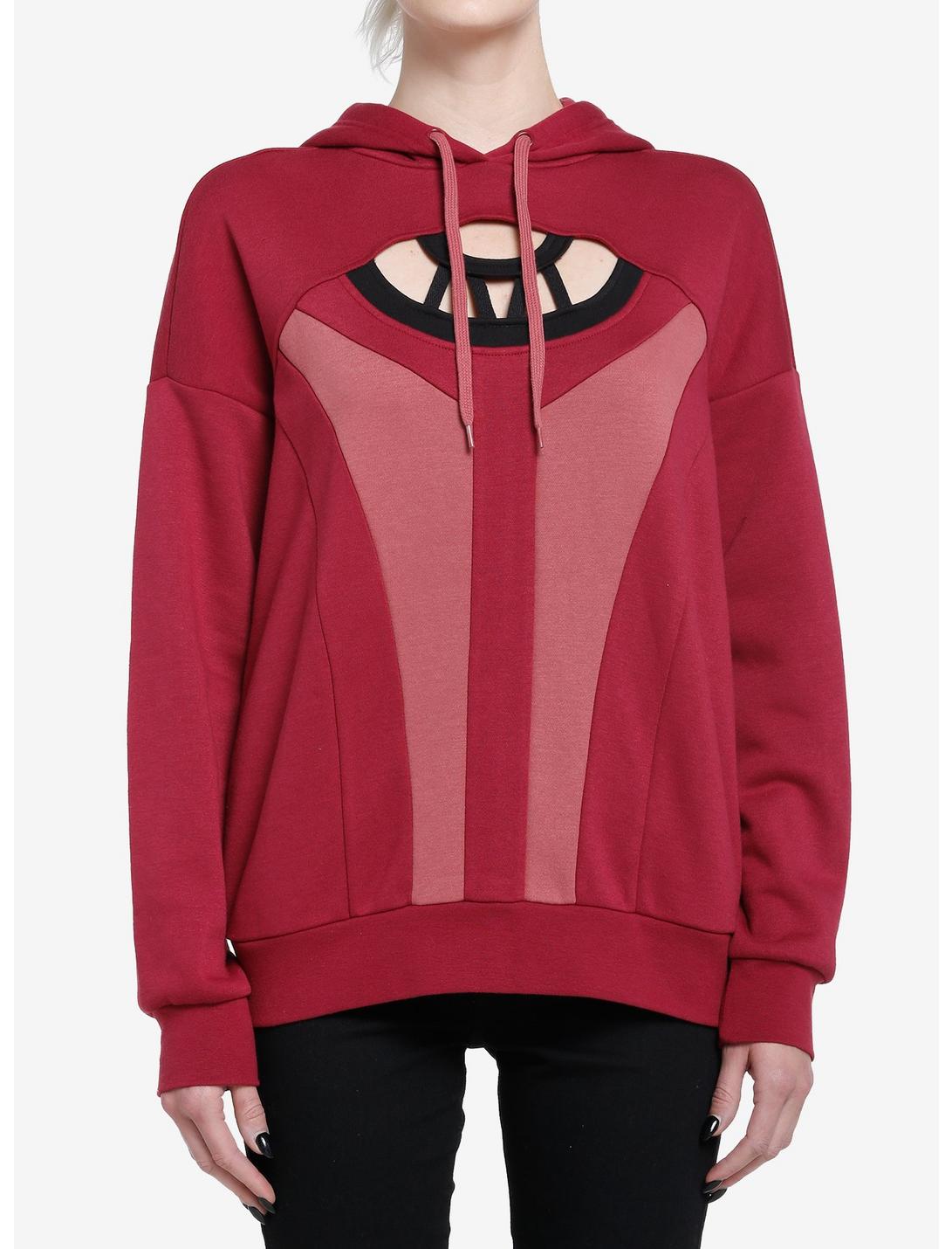 Her Universe Marvel Scarlet Witch Cutout Hoodie Her Universe Exclusive, RED, hi-res