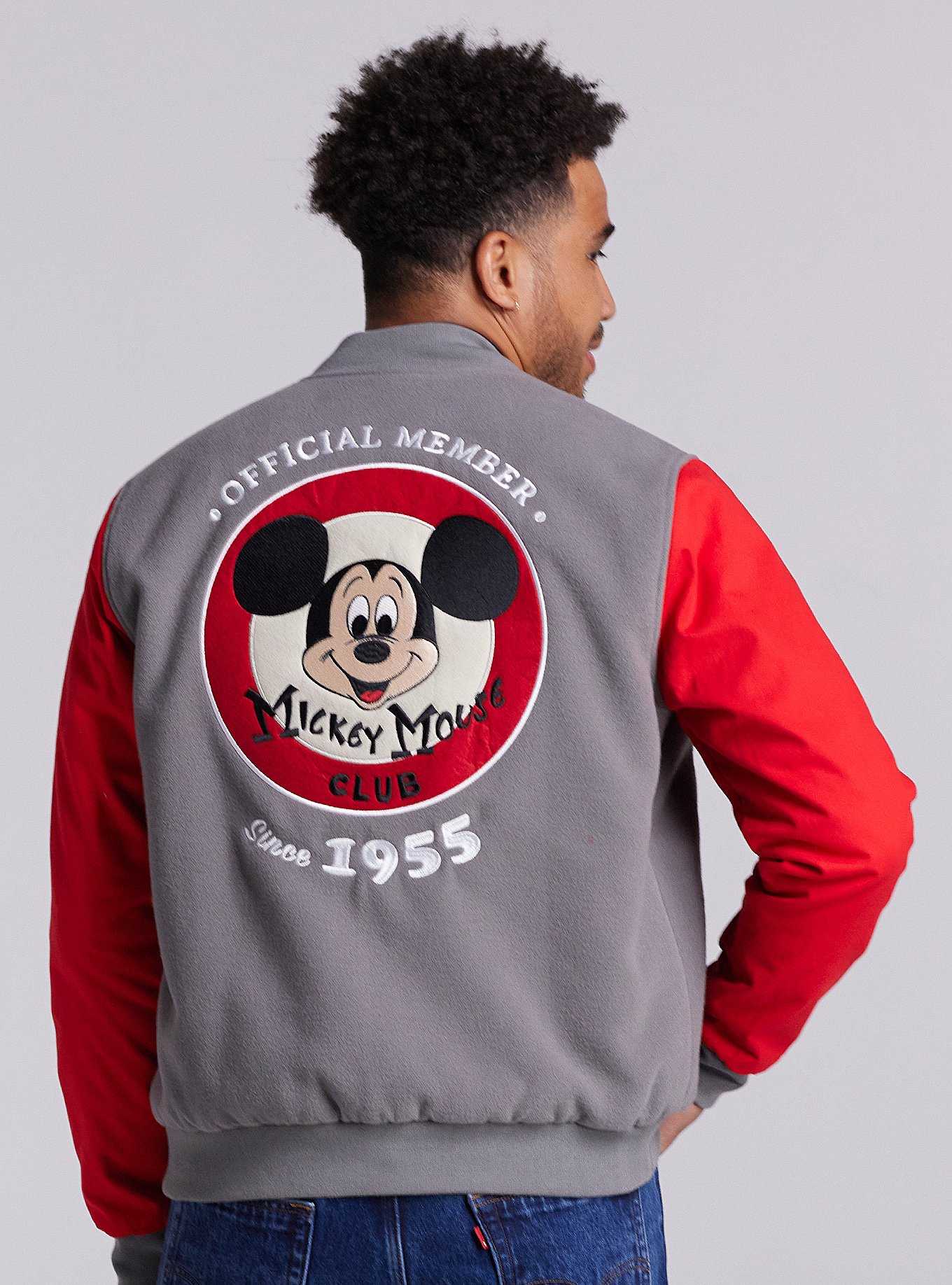 Our Universe Disney Mickey Mouse Club Retro Varsity Bomber Jacket Our Universe Exclusive, , hi-res
