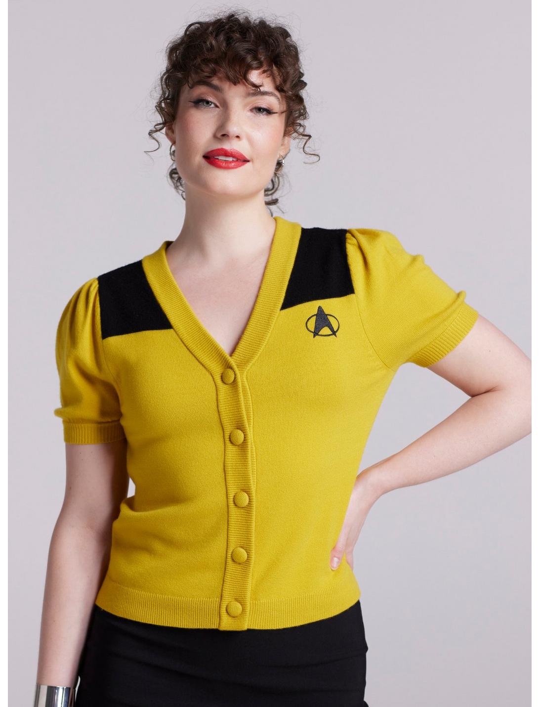 Her Universe Star Trek Yellow Uniform Short-Sleeve Cardigan Her Universe Star Trek Yellow Uniform Short-Sleeve Cardigan