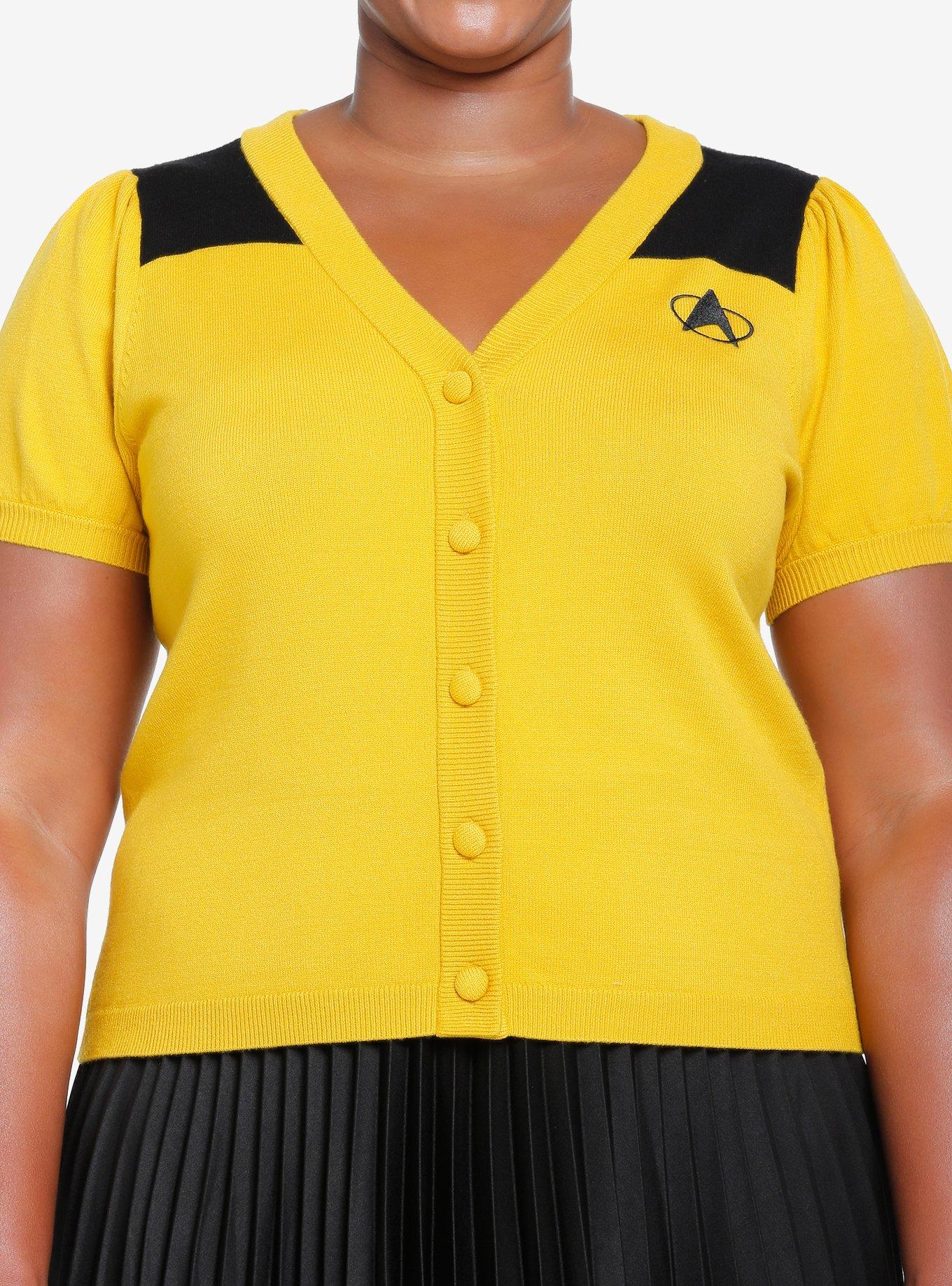 Her Universe Star Trek Yellow Uniform Short-Sleeve Cardigan Plus Size Her Universe Exclusive, MULTI, hi-res