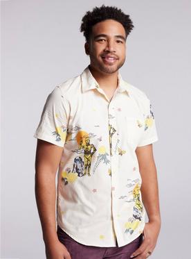 Our Universe Star Wars Droid Sunset Woven Button-Up Our Universe Exclusive
