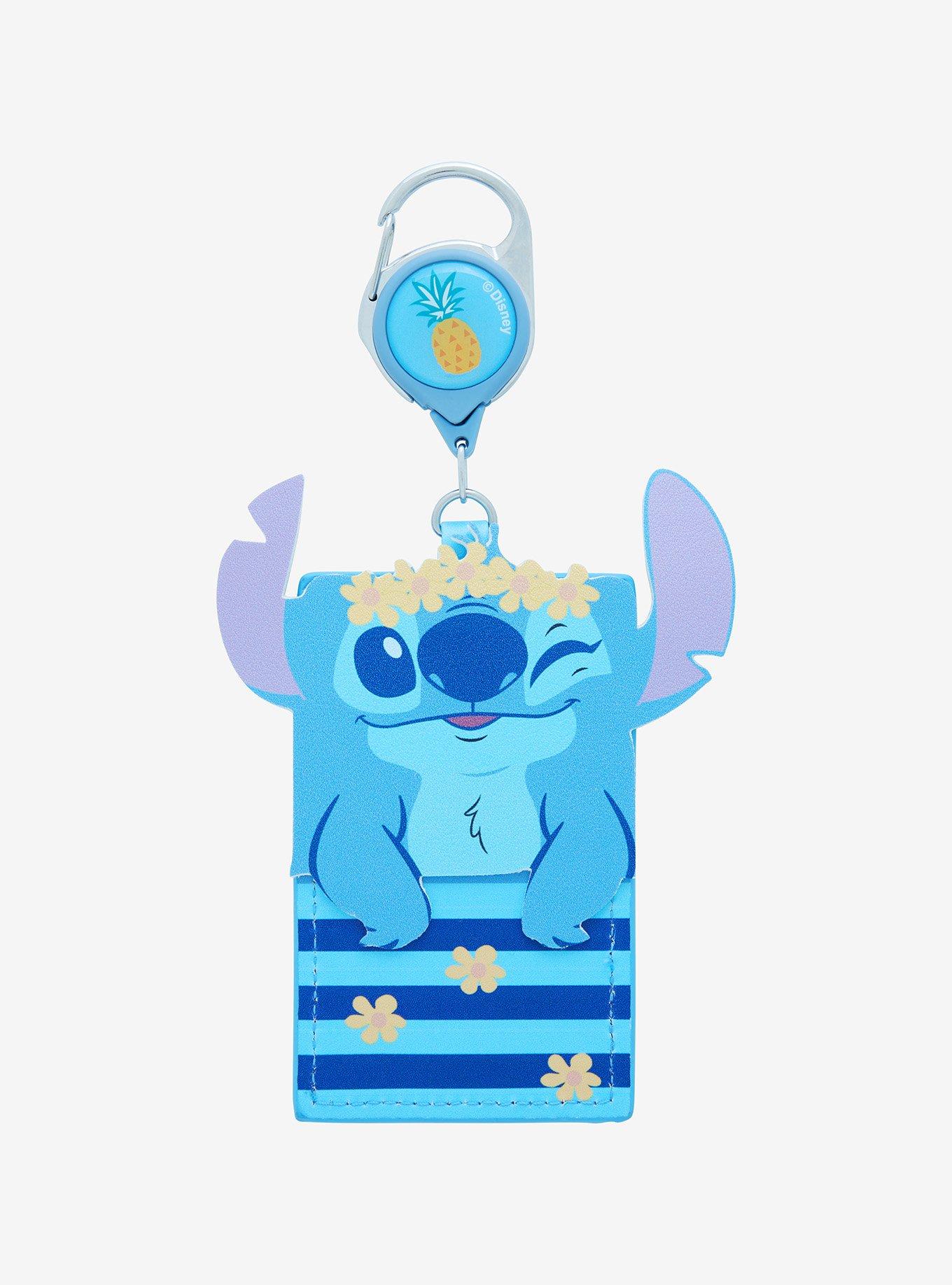 Disney Lilo & Stitch Floral Stitch Retractable Lanyard - BoxLunch Exclusive, , hi-res