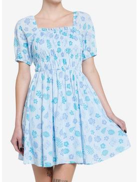 Disney Stitch Floral Smocked Dress, , hi-res