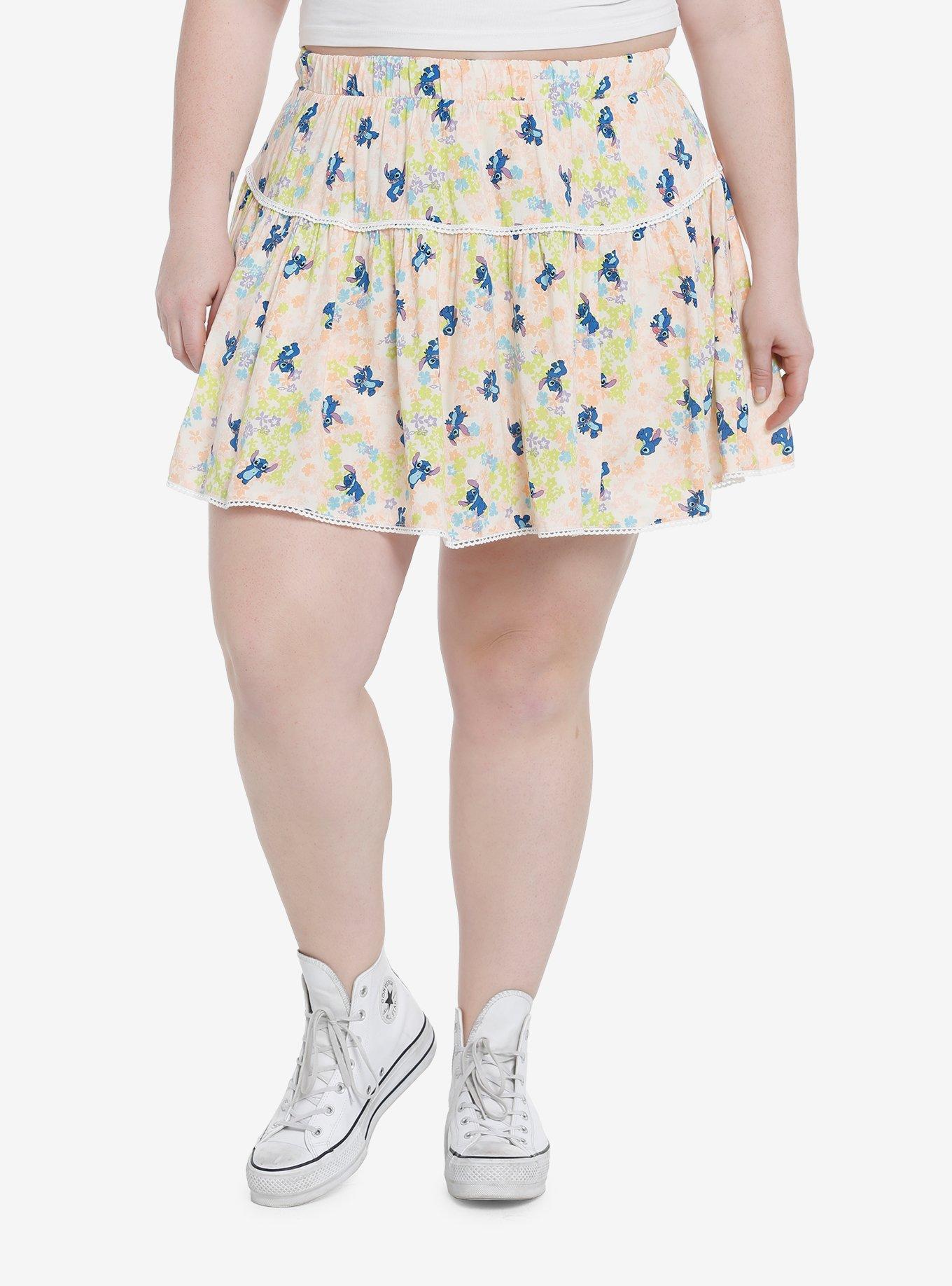 Disney Lilo & Stitch Floral Stitch Skort Plus Size, MULTI, hi-res