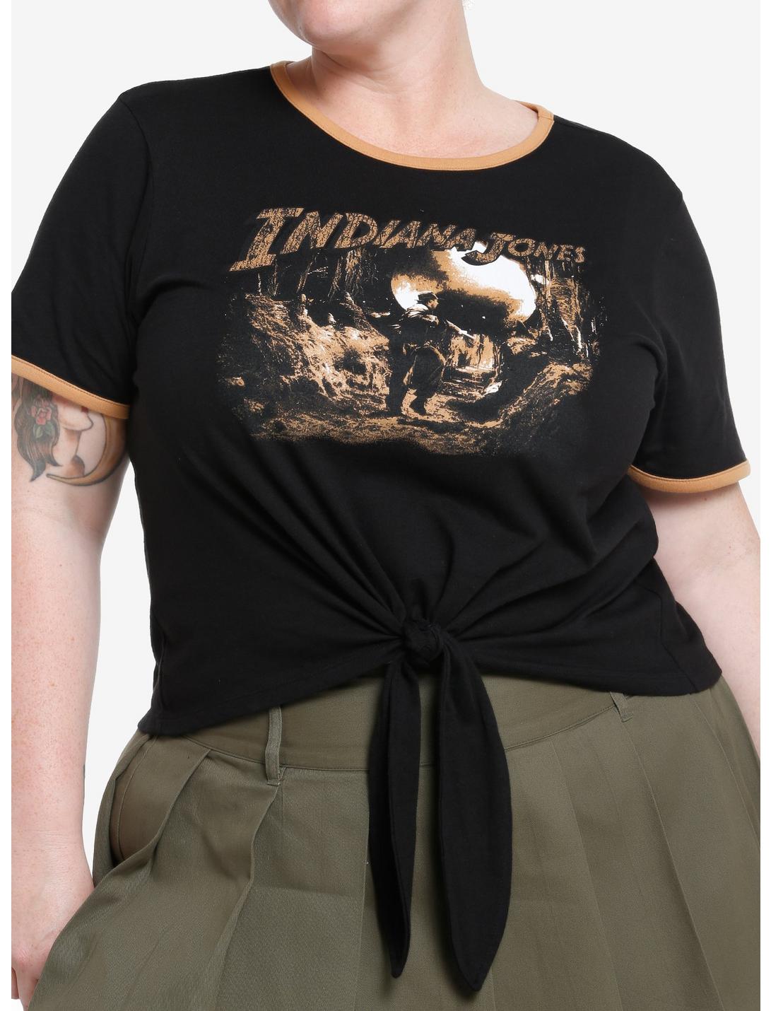 Her Universe Indiana Jones Cave Scene Tie-Front T-Shirt Plus Size, MULTI, hi-res