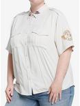 Her Universe Indiana Jones Expedition Woven Button-Up Plus Size, OFF WHITE, hi-res