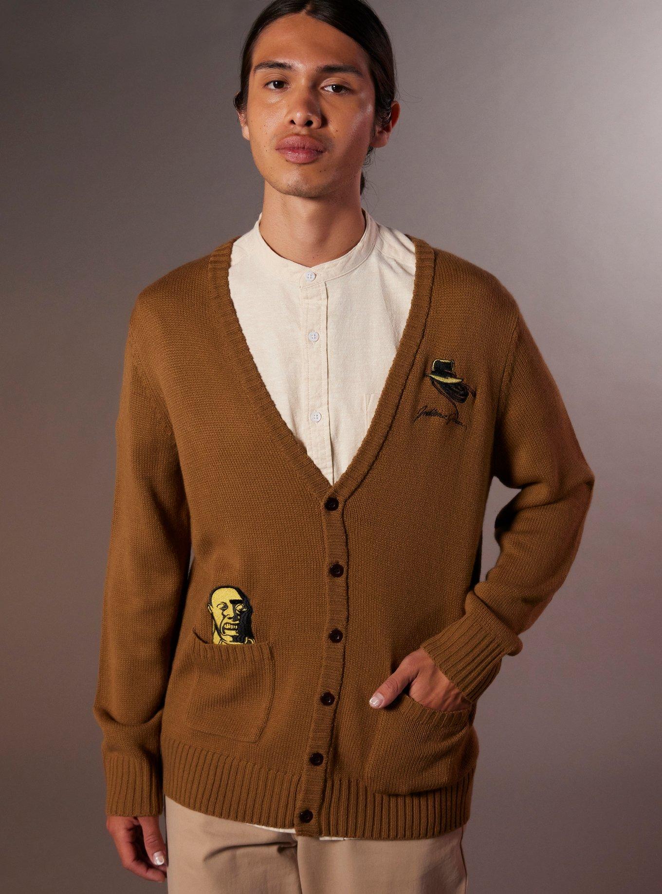 Our Universe Indiana Jones Idol Cardigan, BROWN, hi-res