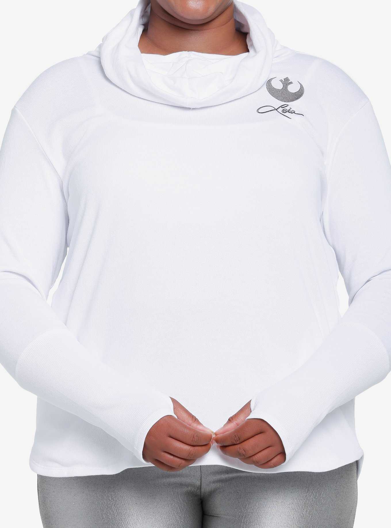Her Universe Star Wars Princess Leia Cowl Long-Sleeve Top Plus Size Her Universe Exclusive, , hi-res