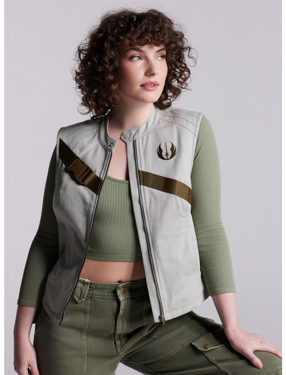 Her Universe Star Wars Rey Zip-Up Vest Her Universe Exclusive, OFF WHITE, hi-res