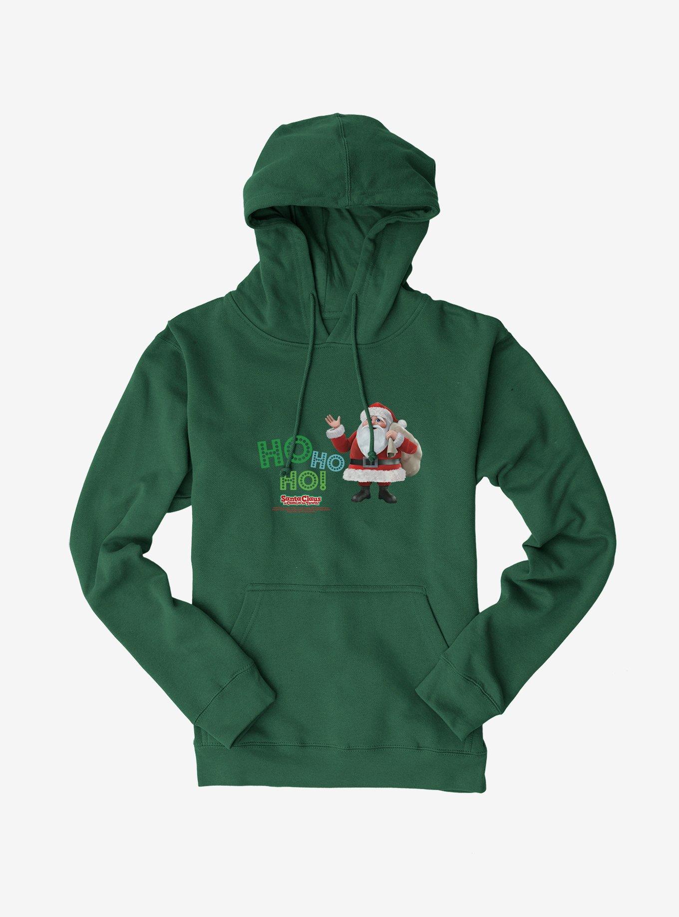 Santa Claus Is Comin' To Town! Ho Ho Ho! Hoodie, FOREST, hi-res
