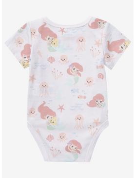 Disney The Little Mermaid Baby Ariel & Flounder Allover Print Infant One-Piece - BoxLunch Exclusive, , hi-res