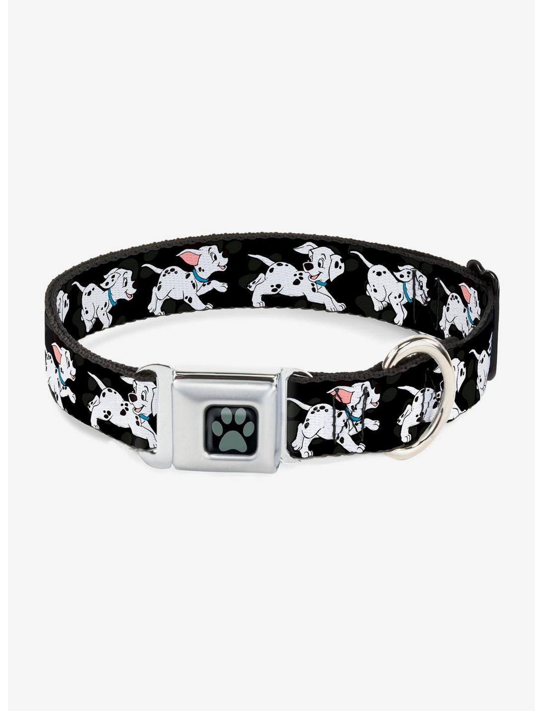 Disney 101 Dalmatians Running Paws Seatbelt Buckle Pet Collar, BLACK, hi-res