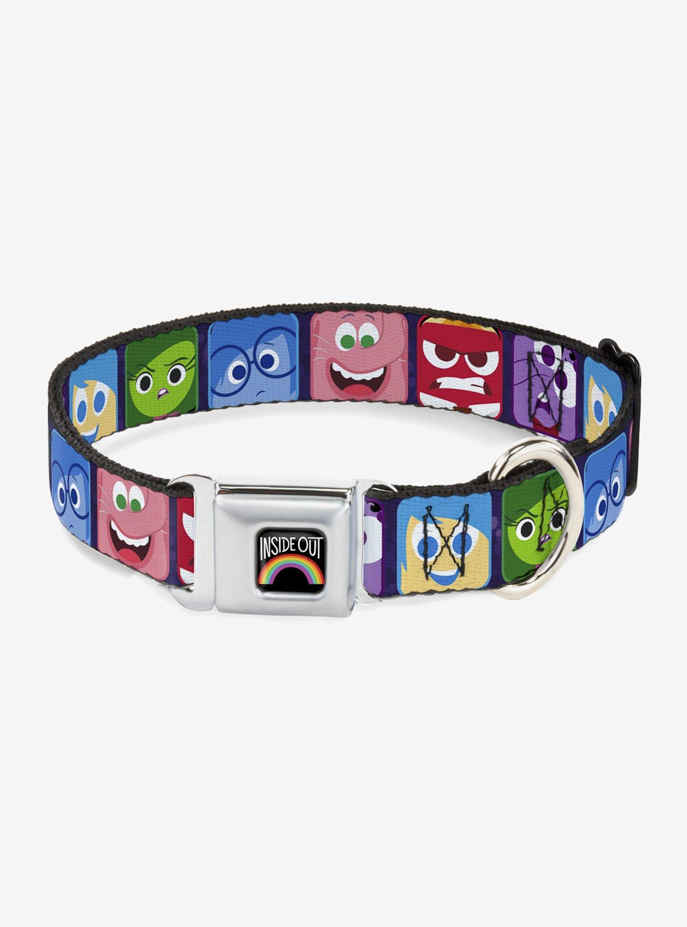 Disney Pixar Inside Out 6 Character Expression Seatbelt Buckle Pet Collar, , hi-res