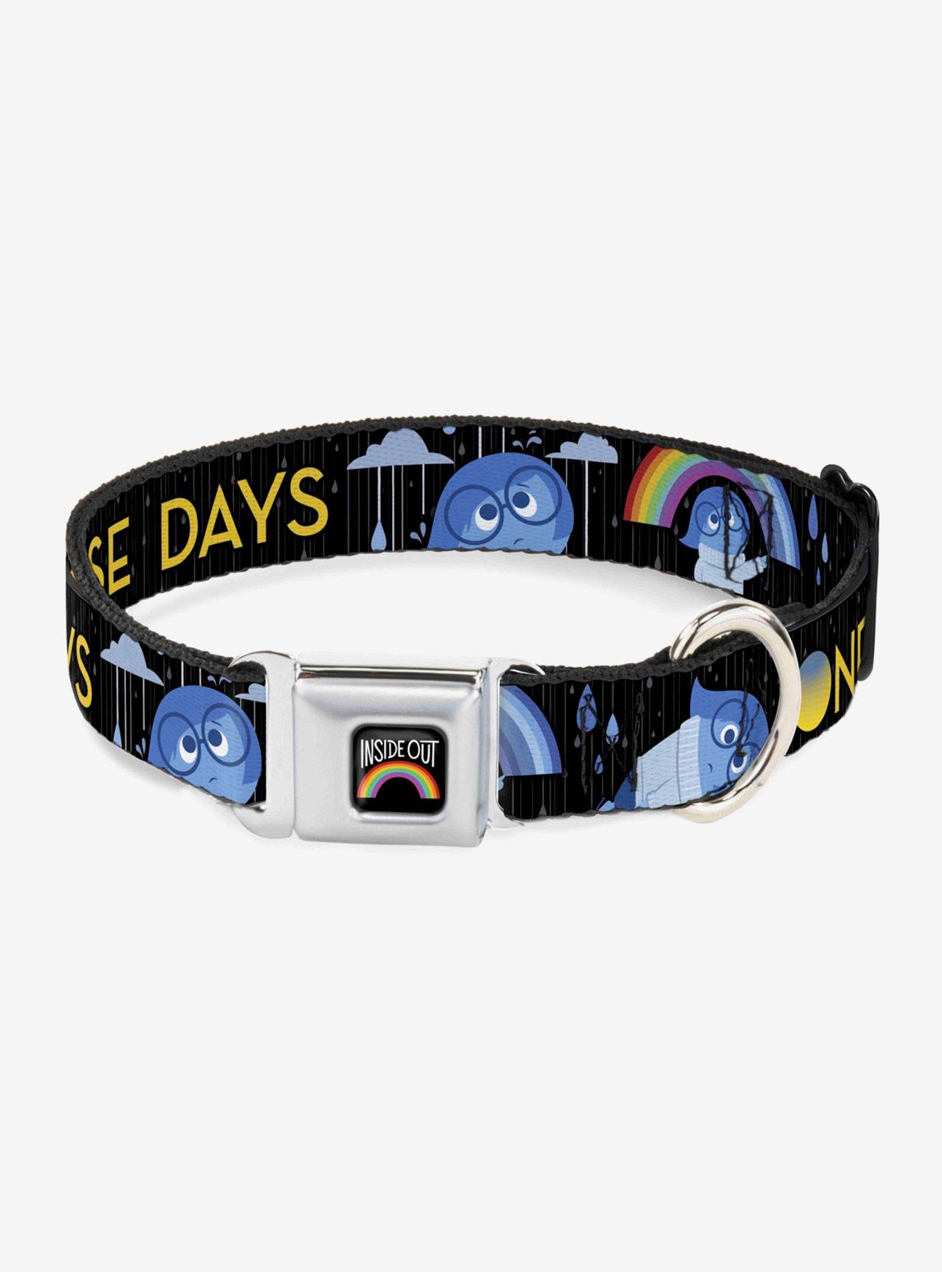 Disney Pixar Inside Out Joy Poses Rain One Of Those Days Seatbelt Buckle Pet Collar, , hi-res