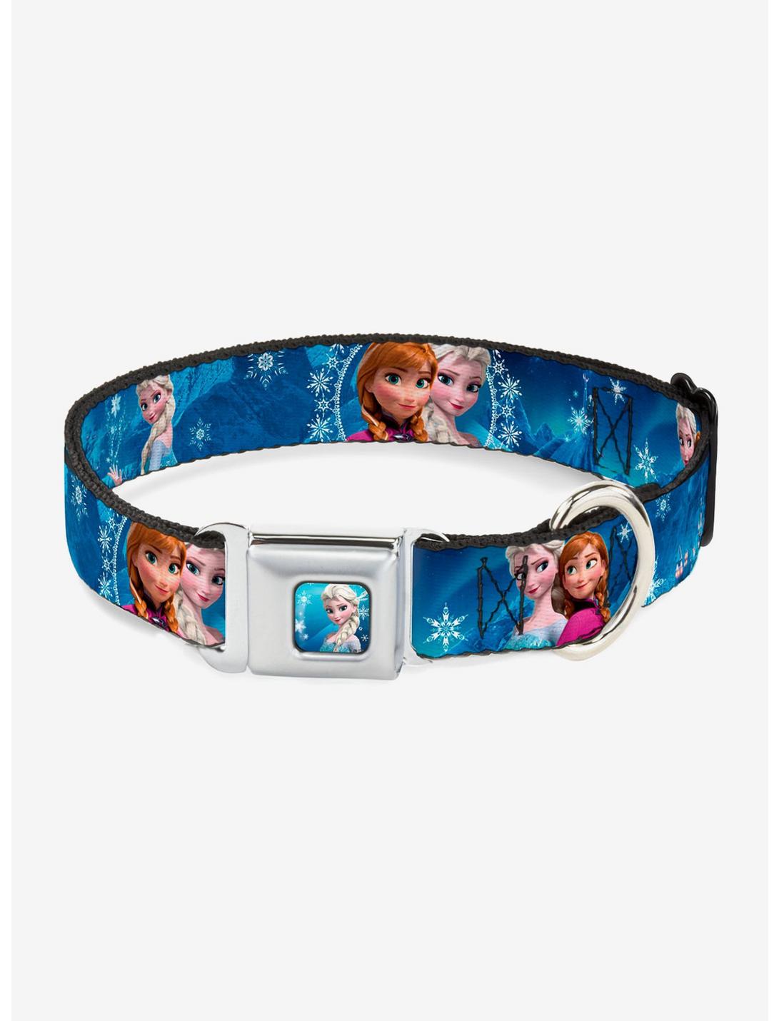 Disney Frozen Anna Elsa Seatbelt Buckle Pet Collar, BLUE, hi-res