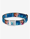 Disney Frozen Anna Elsa Seatbelt Buckle Pet Collar, BLUE, hi-res