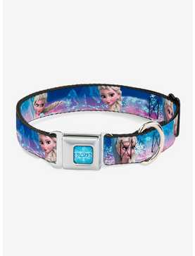 Disney Frozen Elsa Castle Snowy Mountains Seatbelt Buckle Pet Collar, , hi-res