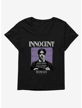 Wednesday Innocent Gomez Mug Shot Womens T-Shirt Plus Size, , hi-res