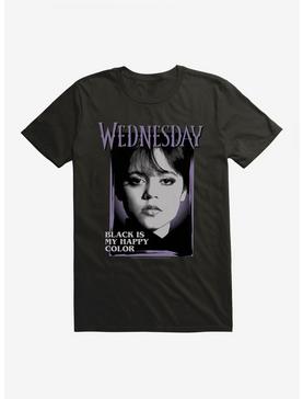 Wednesday Black Is My Happy Color T-Shirt, , hi-res