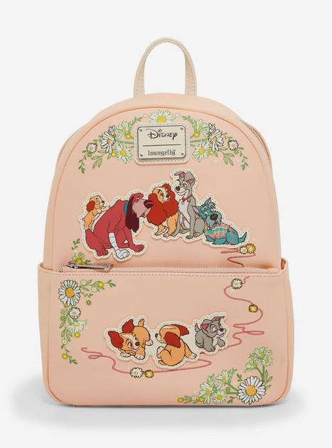 NWT Loungefly Disney Lady shops And The Tramp Family Mini Backpack Brown Beige