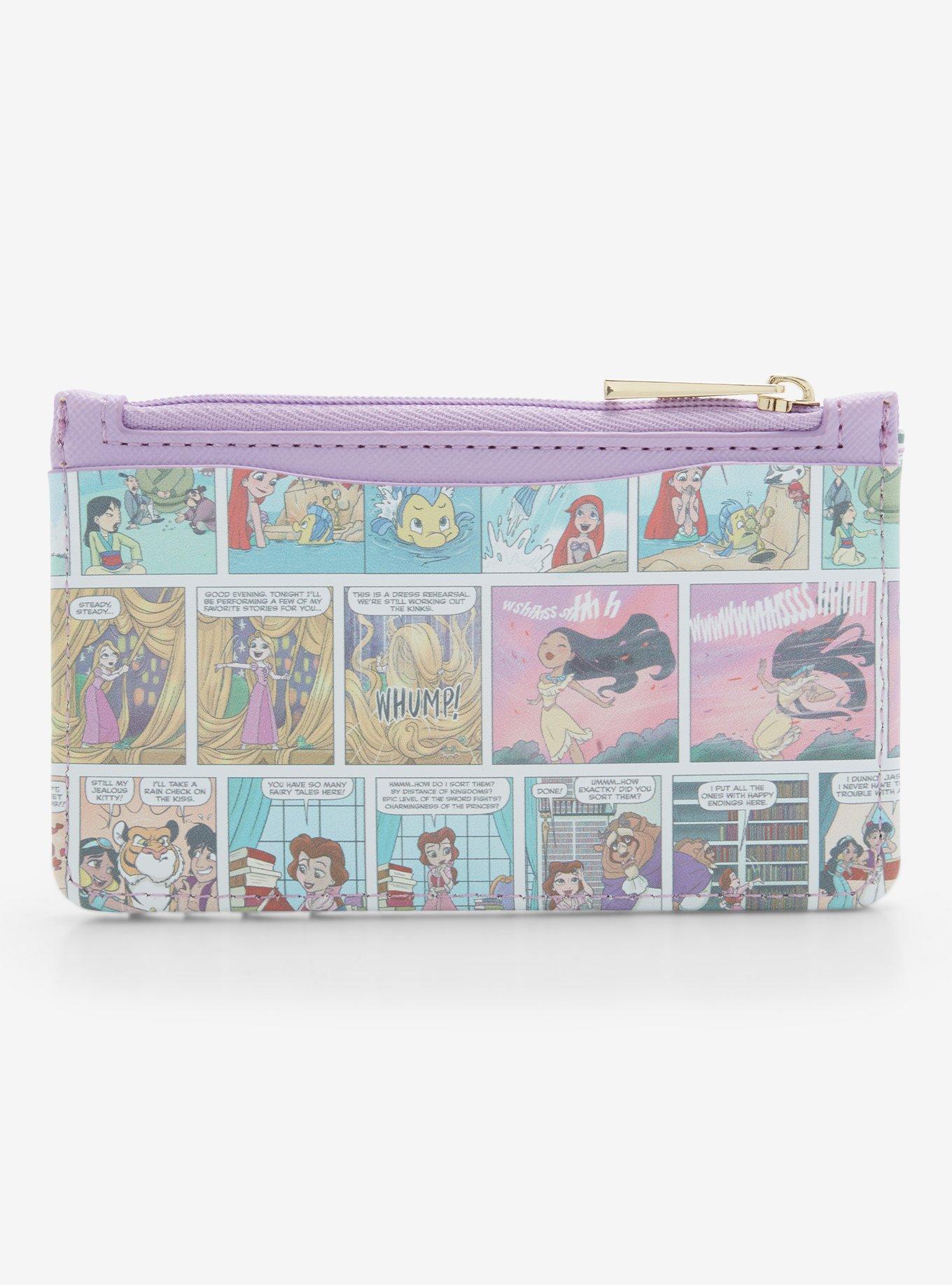 Disney Princesses Comic Art Allover Print Cardholder - BoxLunch Exclusive, , hi-res