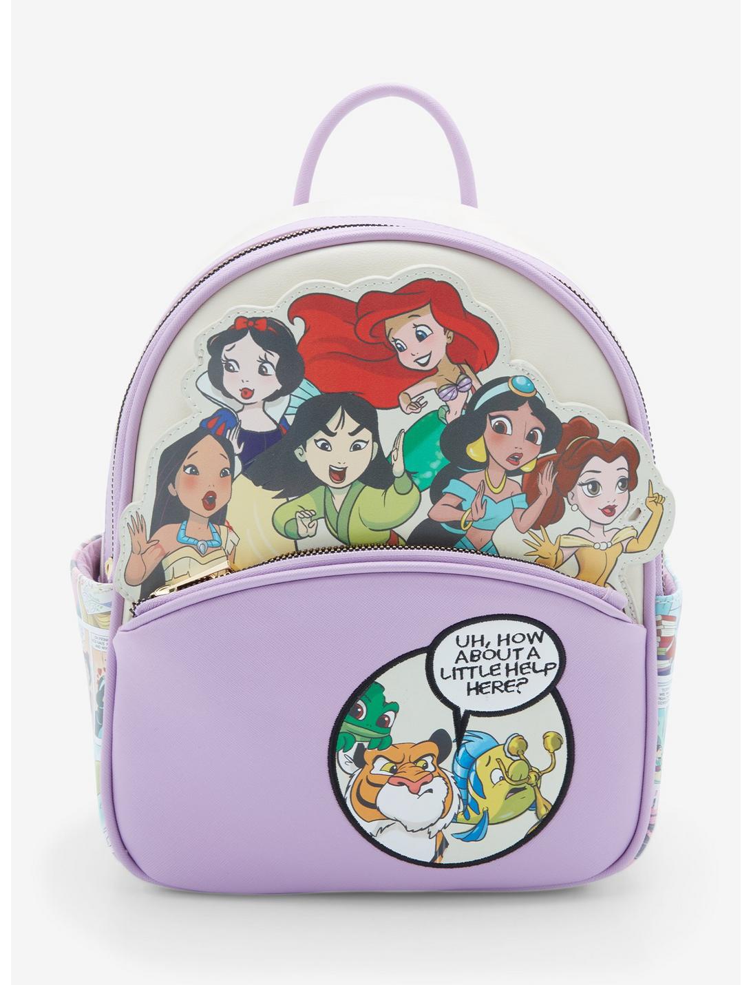 Disney Princesses Comic Art Mini Backpack - BoxLunch Exclusive, , hi-res