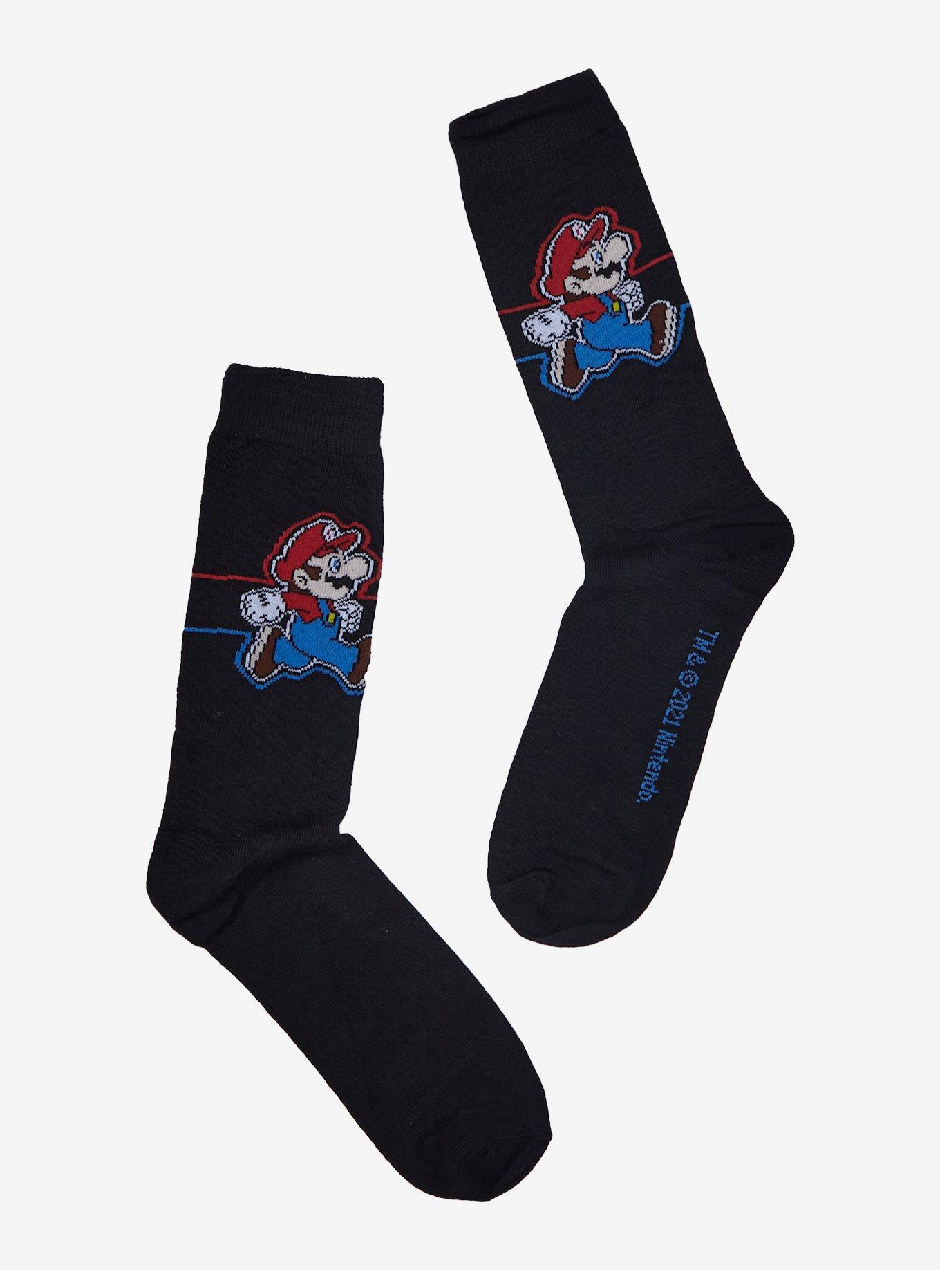 Nintendo Super Mario Bros. Running Mario Crew Socks, , hi-res