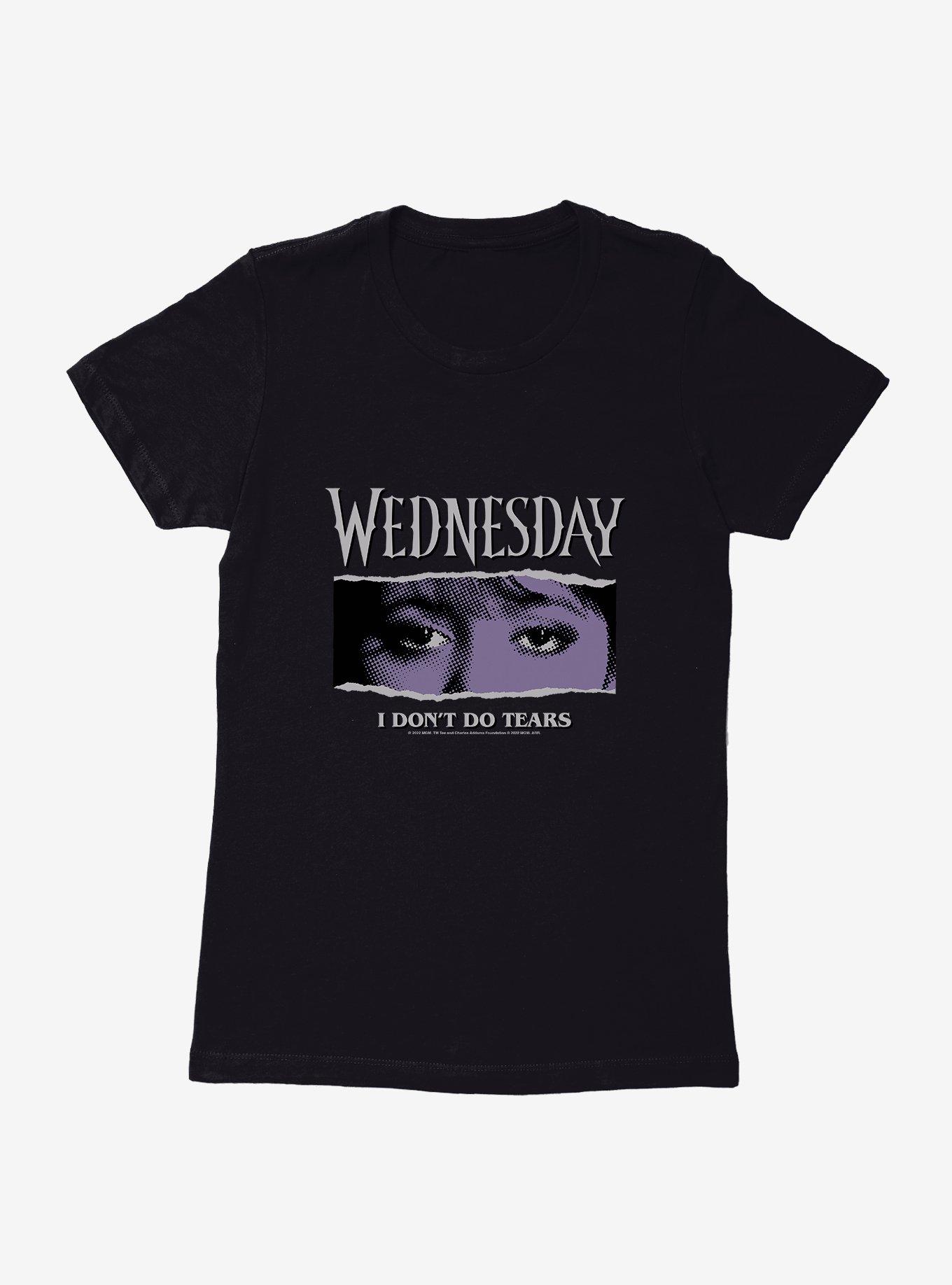 Wednesday Eyes Don't Do Tears Womens T-Shirt, , hi-res