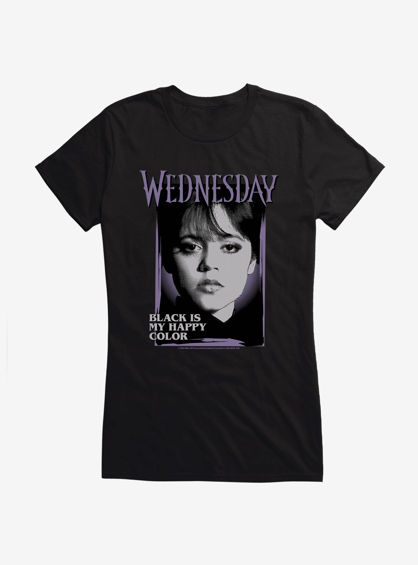 Wednesday Black Is My Happy Color Girls T-Shirt, , hi-res